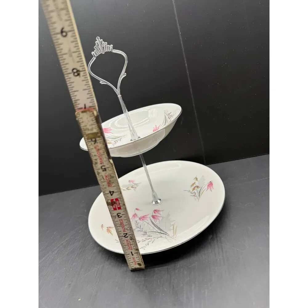 Handmade Vintage Trinket Dish with Vintage Dessert Plate and Bowl